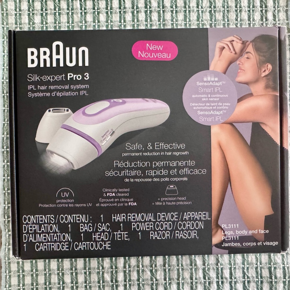 Braun Silk·expert Pro 3 IPL Hair Removal Device - White & Purple